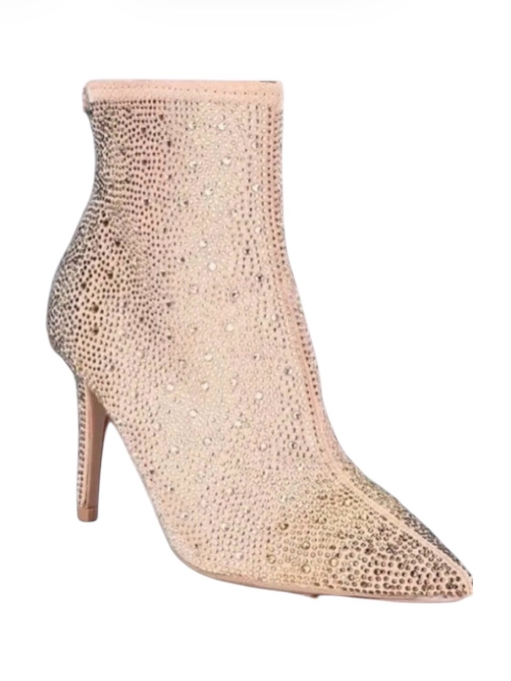CARVELA Kurt Geiger Lovebird Rhinestone Ankle Bootie Gold to Pink Ombré Pattern